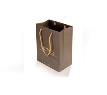 Gold rope handled luxury paper bag Istanbul Turkey