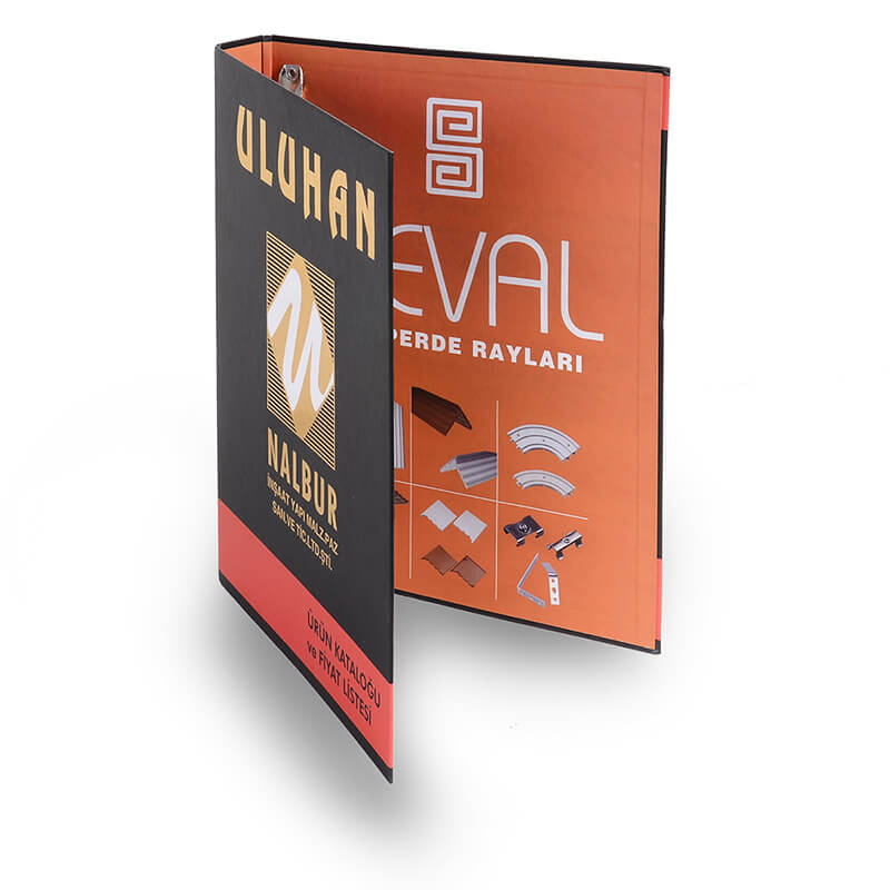 Matt laminated orange ring binder