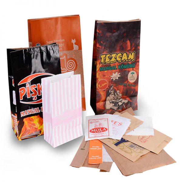 Various shapes and printings block bottom paper sos bags