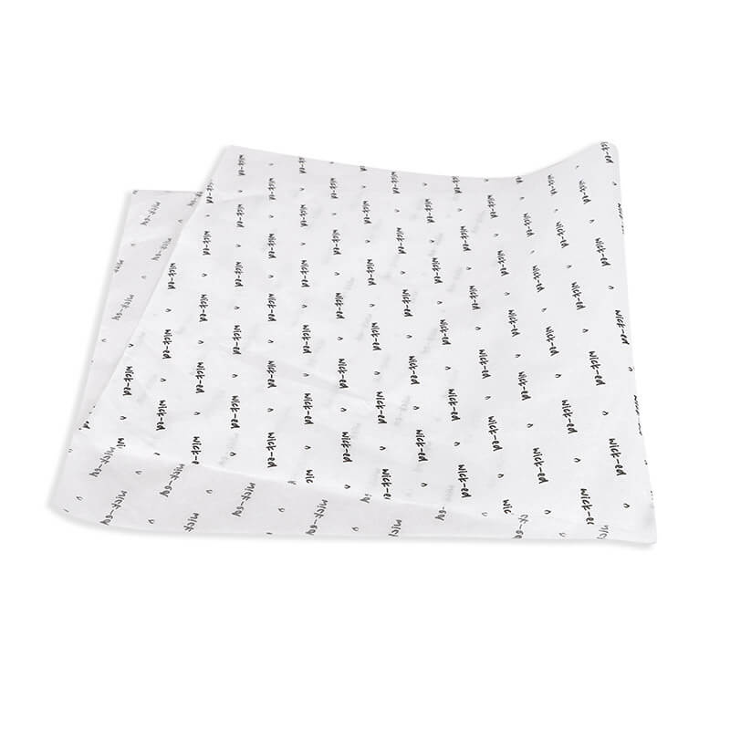 Custom size black logo printed tissue paper