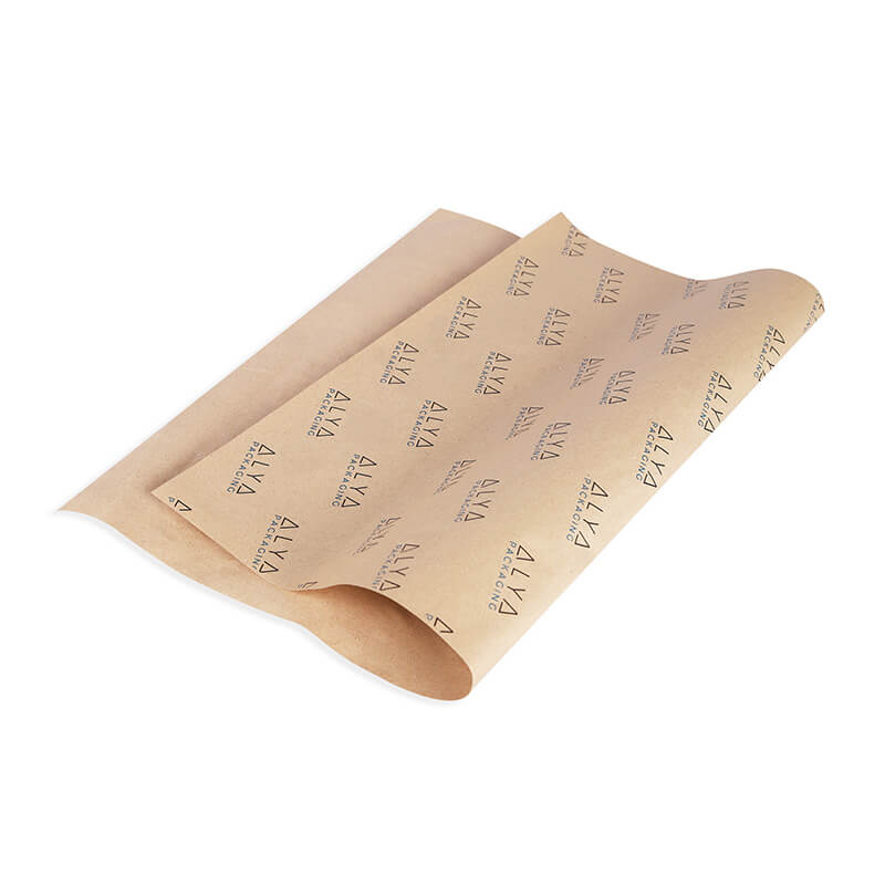 80 gsm brown kraft wrapping paper with offset logo printing
