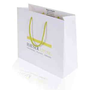 White luxury paper carrier bag that sys hauser living istanbul Turkey