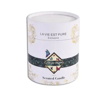 Matt laminated white candle tube box