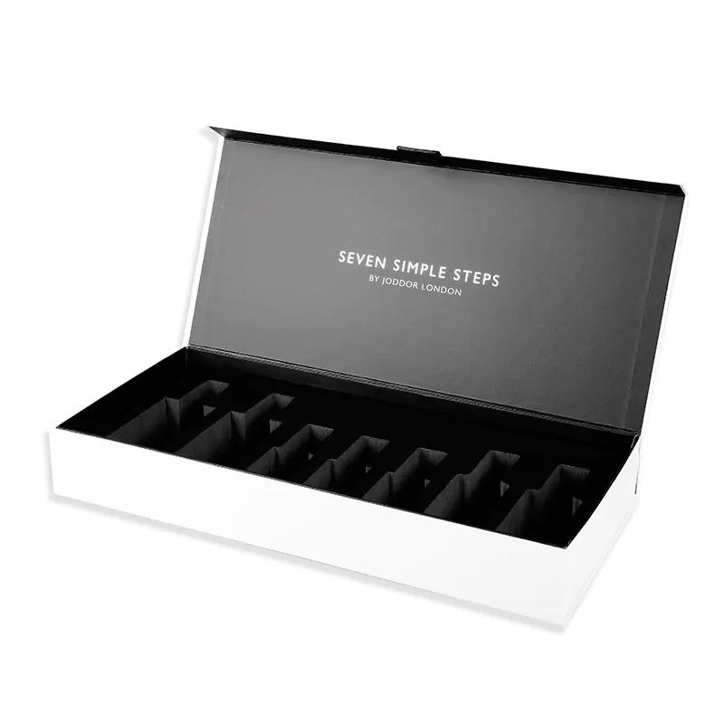 luxury magnetic cosmetic box with eva insert says jodor