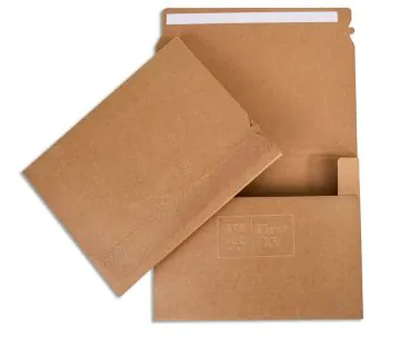 Brown kraft self sealed mailing box with embossing