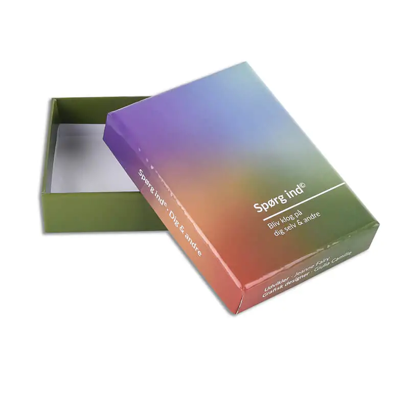 Full colour printed glossy base and lid rigid paper gift box