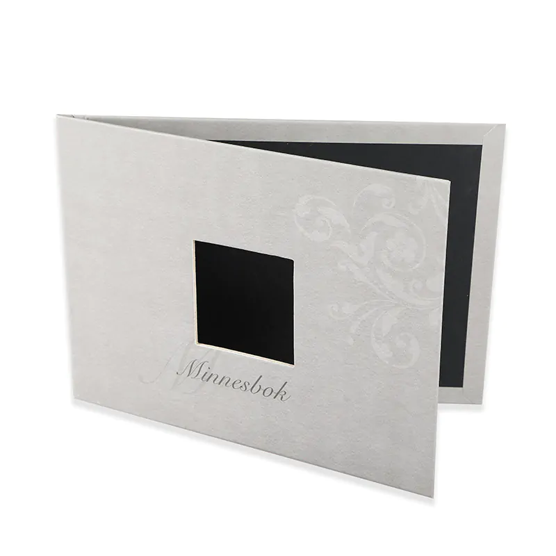 Soft touch laminated grey wedding book cover