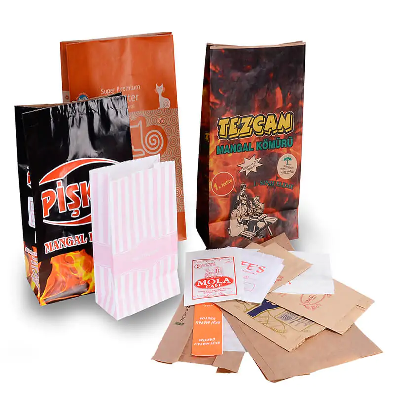 Various shapes and printings block bottom paper sos bags