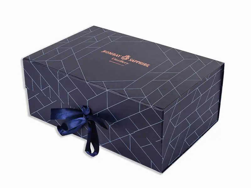 Magnetic Closure Gift Box with Ribbon Closure